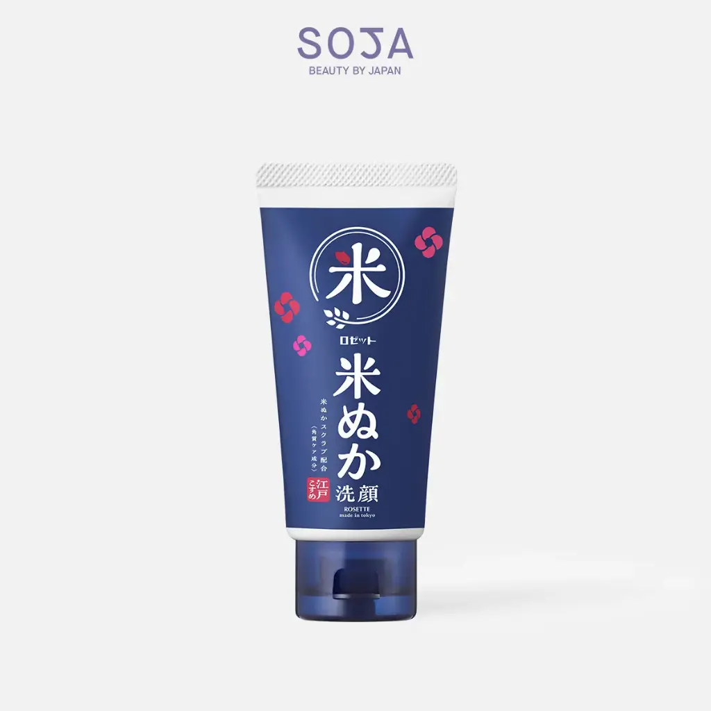 Sữa rửa mặt cám gạo dưỡng sáng da 120g Rosette Edo Cosme Rice Bran Face Wash