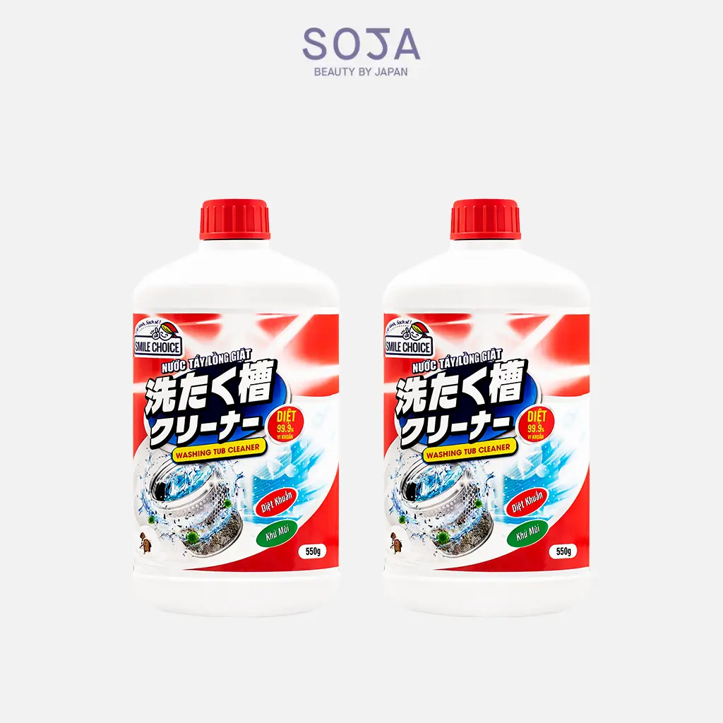 COMBO 2 Nước tẩy rửa vệ sinh lồng máy giặt 550g Smile Choice Washing Tub Cleaner