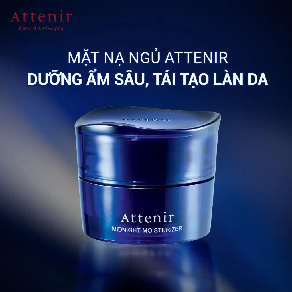 Mặt nạ ngủ phục hồi ẩm và nuôi dưỡng da ban đêm 35g Attenir Midnight Moisturizer