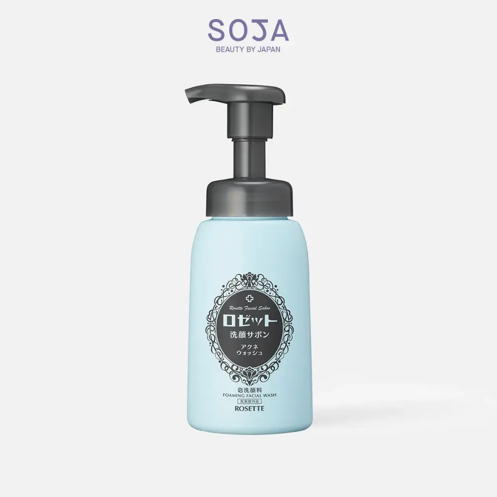 Sửa rửa mặt hỗ trợ giảm mụn 180ml Rosette Facial Sabon Acne Foaming Wash