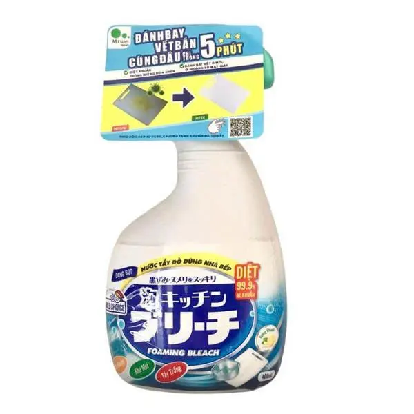 Nước tẩy đồ dùng nhà bếp dạng bọt Smile Choice Foaming Kitchen Bleach 400ml